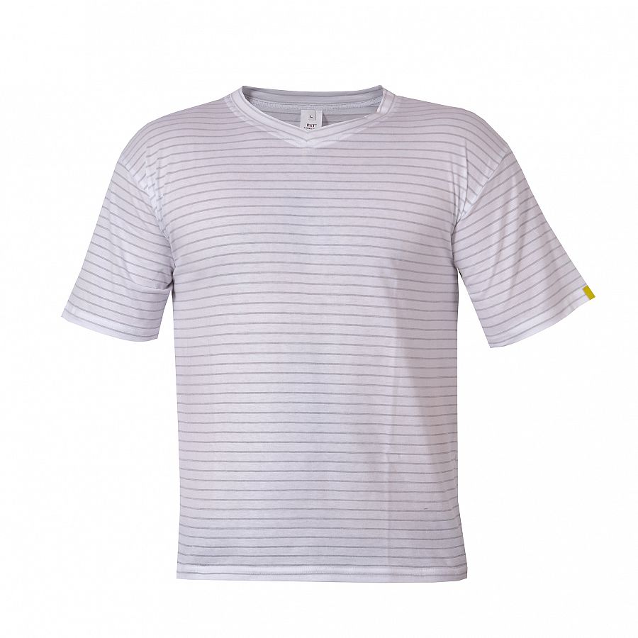 Tričko PXT Antistatic wear bílé kr.rukáv "V" 160 g/m2, vel. S - Obrázek Tričko PXT Antistatic wear bílé kr.rukáv "V" 160 g/m2, vel. S - Obrázek